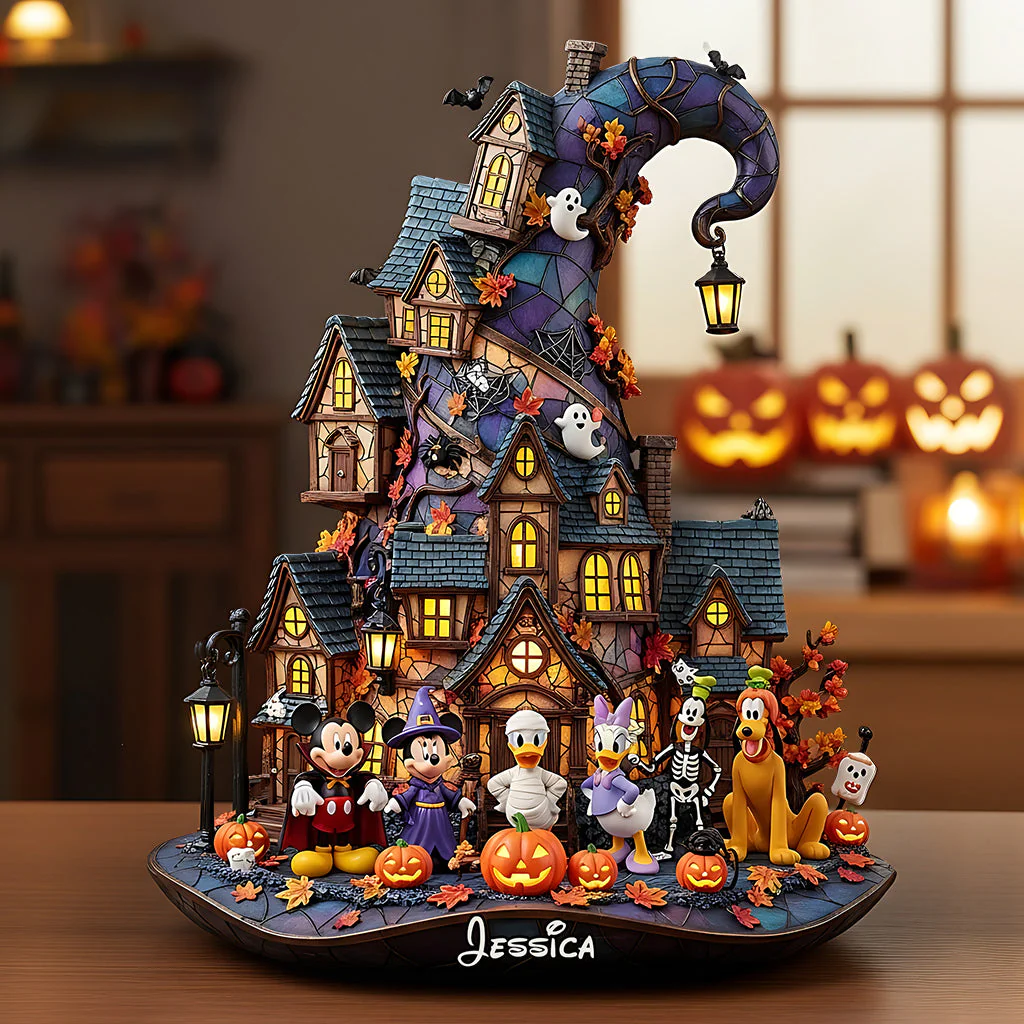 Personalized Haunted House Acrylic Plaque Halloween Decor Gift Acrylic Plaque GradoCreations