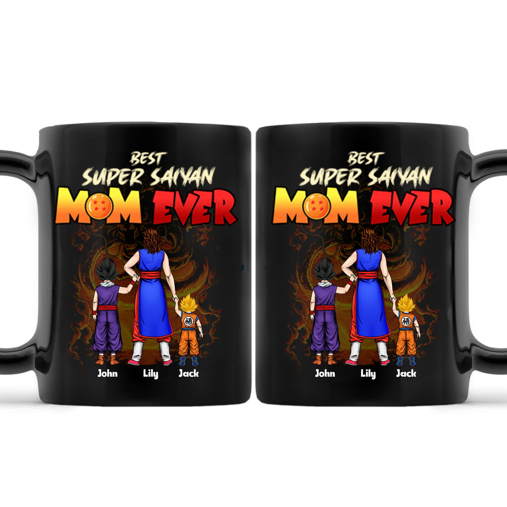 Personalized Black Mug Best Super Saiyan Mom Ever Gift