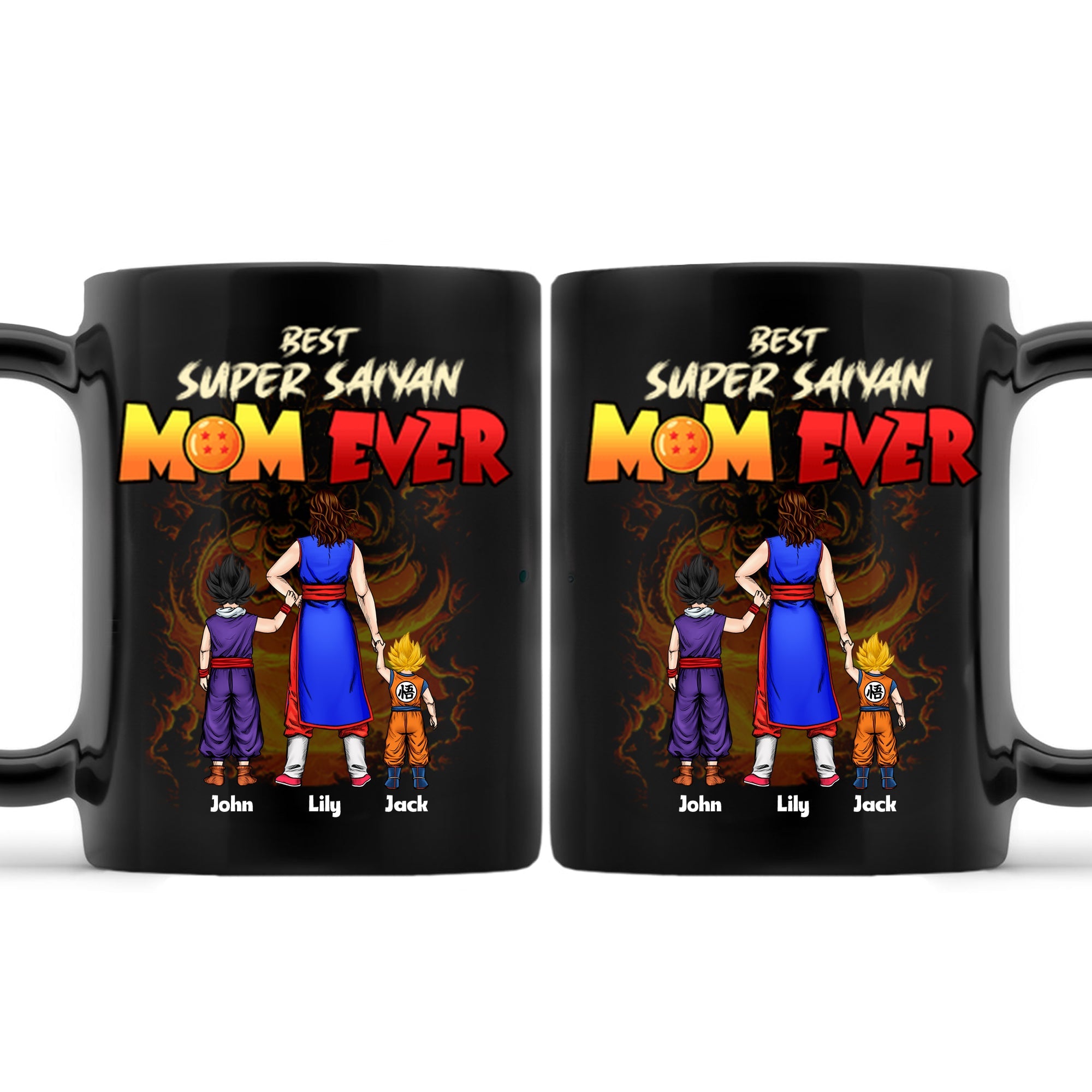 Personalized Black Mug Best Super Saiyan Mom Ever Gift