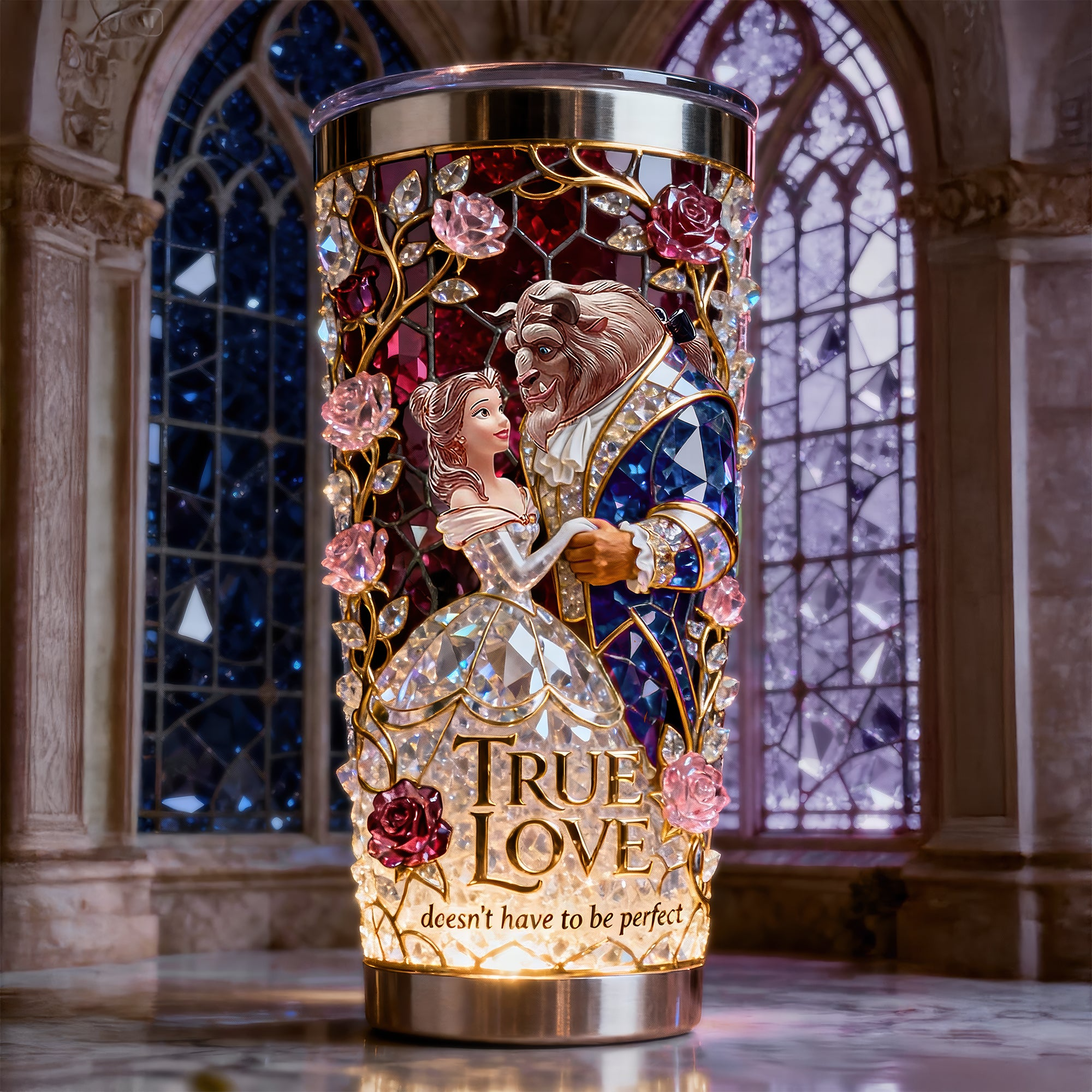 Personalized True Love Tumbler Gift for Couples - Stainless Steel Drinkware
