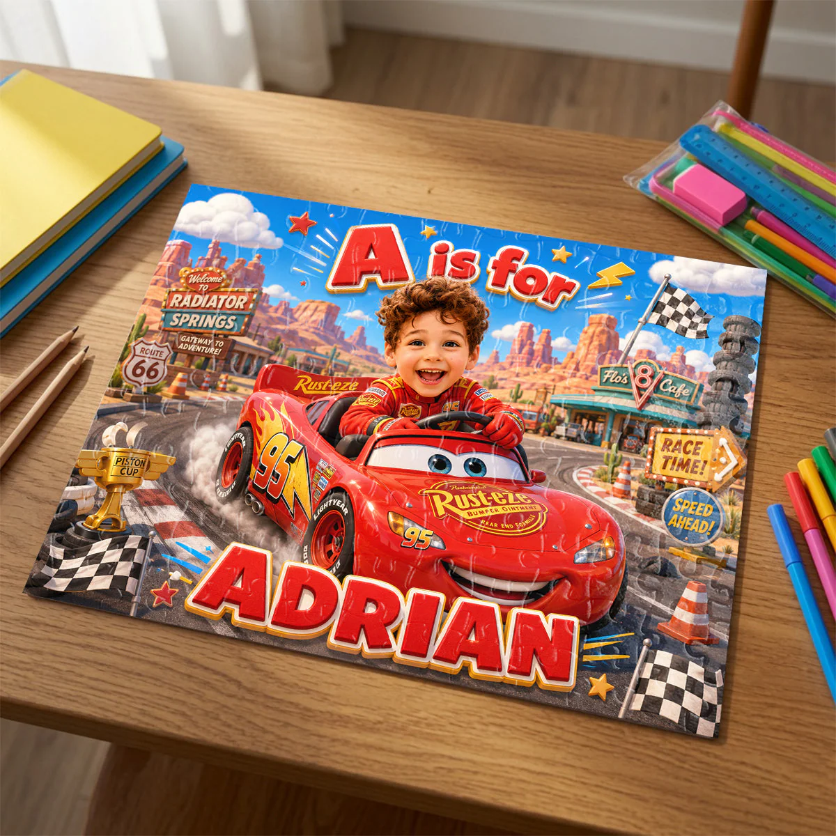 Personalized Custom Photo Puzzle for Kids - Car Lovers Gift Puzzle GradoCreations