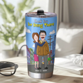 Personalized Thank You Cartoon Tumbler Gift for Couple Anniversary
