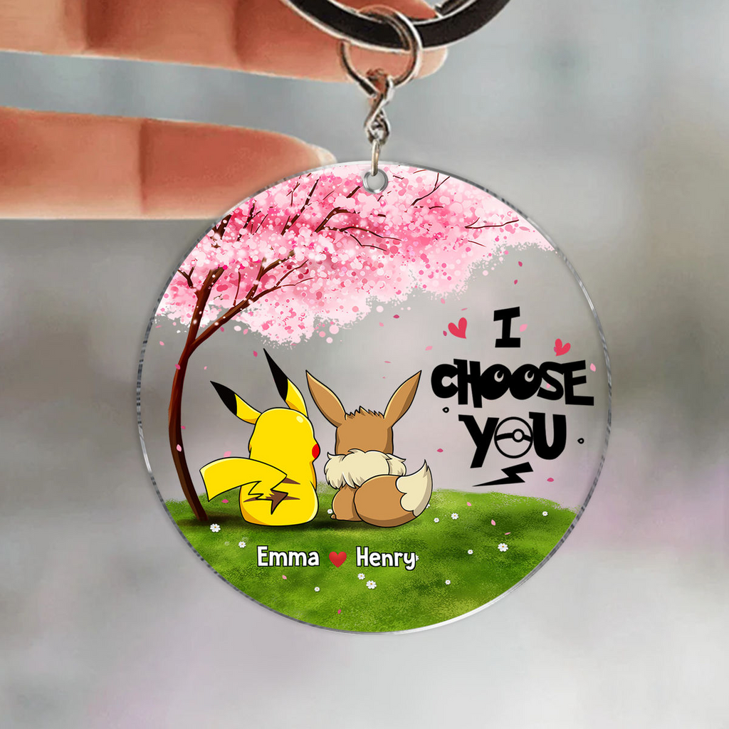 Personalized Acrylic Keychain I Choose You Gift for Couple