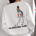 Personalized Superhero T-Shirt You Never Walk Alone Gift for Mom Cotton Apparel GradoCreations
