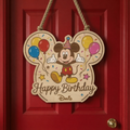 Personalized Mickey Mouse Birthday Wood Sign Gift Decor Wood Sign GradoCreations