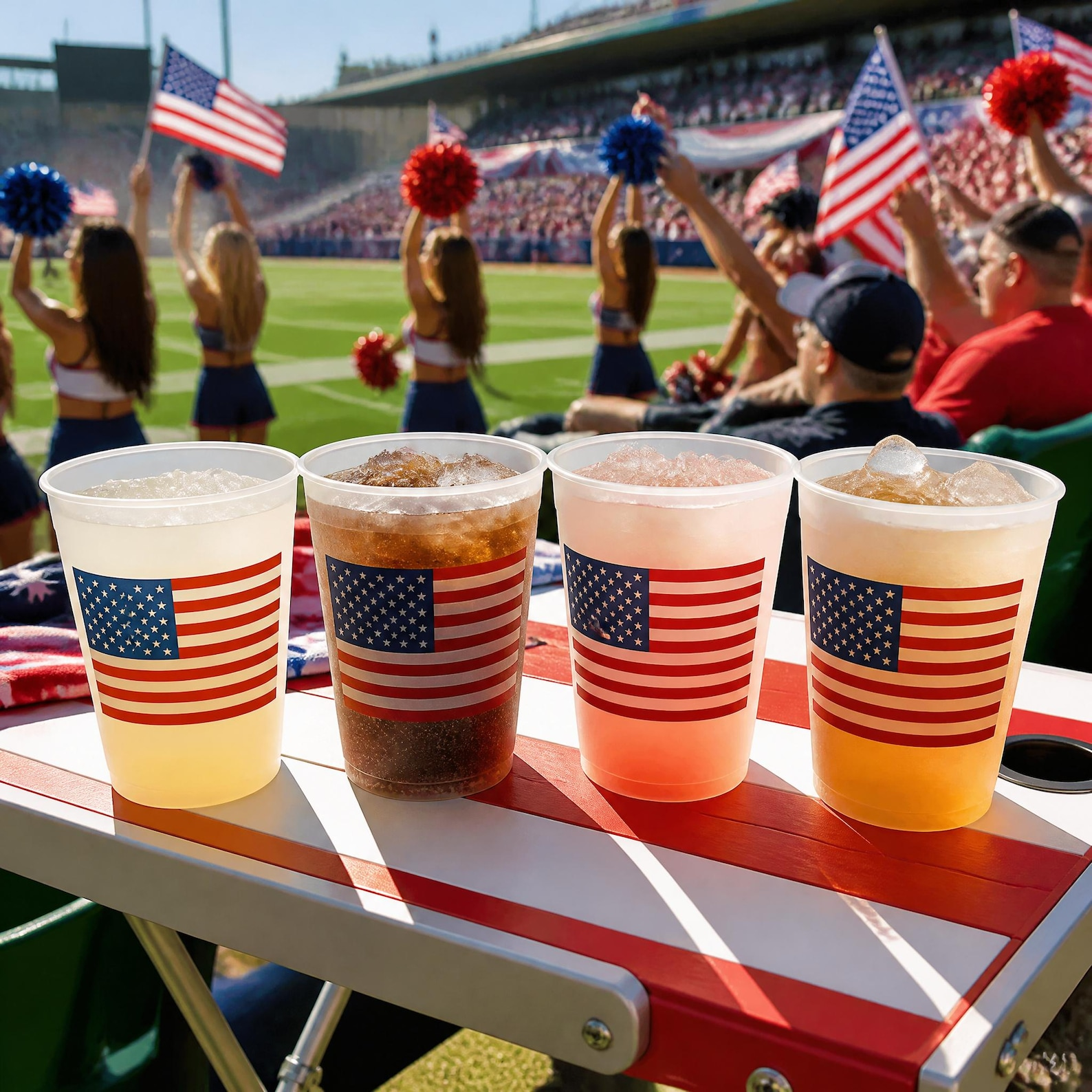 Personalized Frosted Cups with Country Flags for Sports Fans