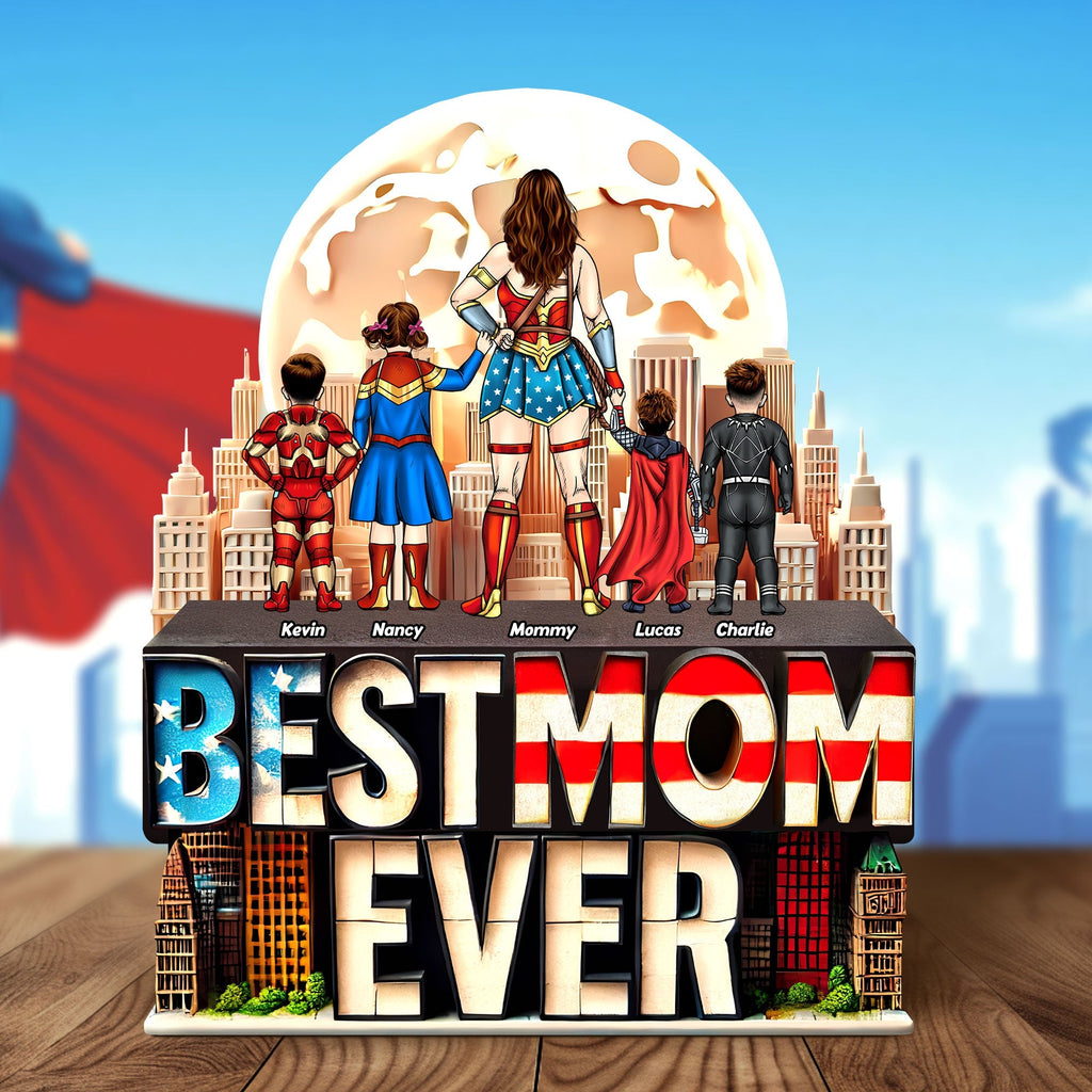 Personalized Super Mom Acrylic Plaque Gift for Mom Acrylic Plaque GradoCreations