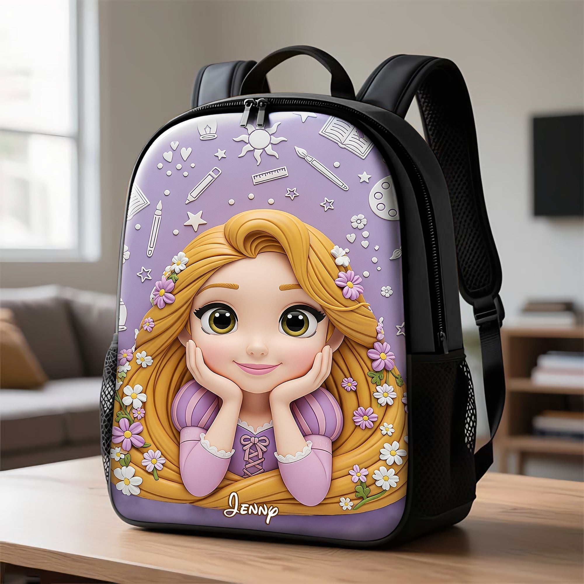 Personalized Cartoon Backpack Set with Lunch Bag & Pencil Case for Girls