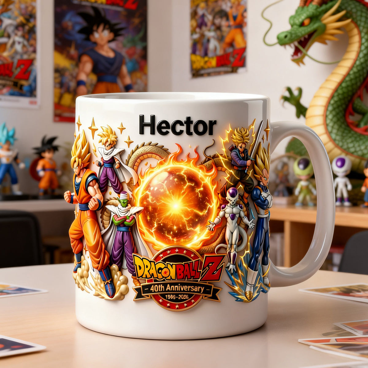 Personalized White Ceramic Mug for Movie Fans 40th Anniversary Gift