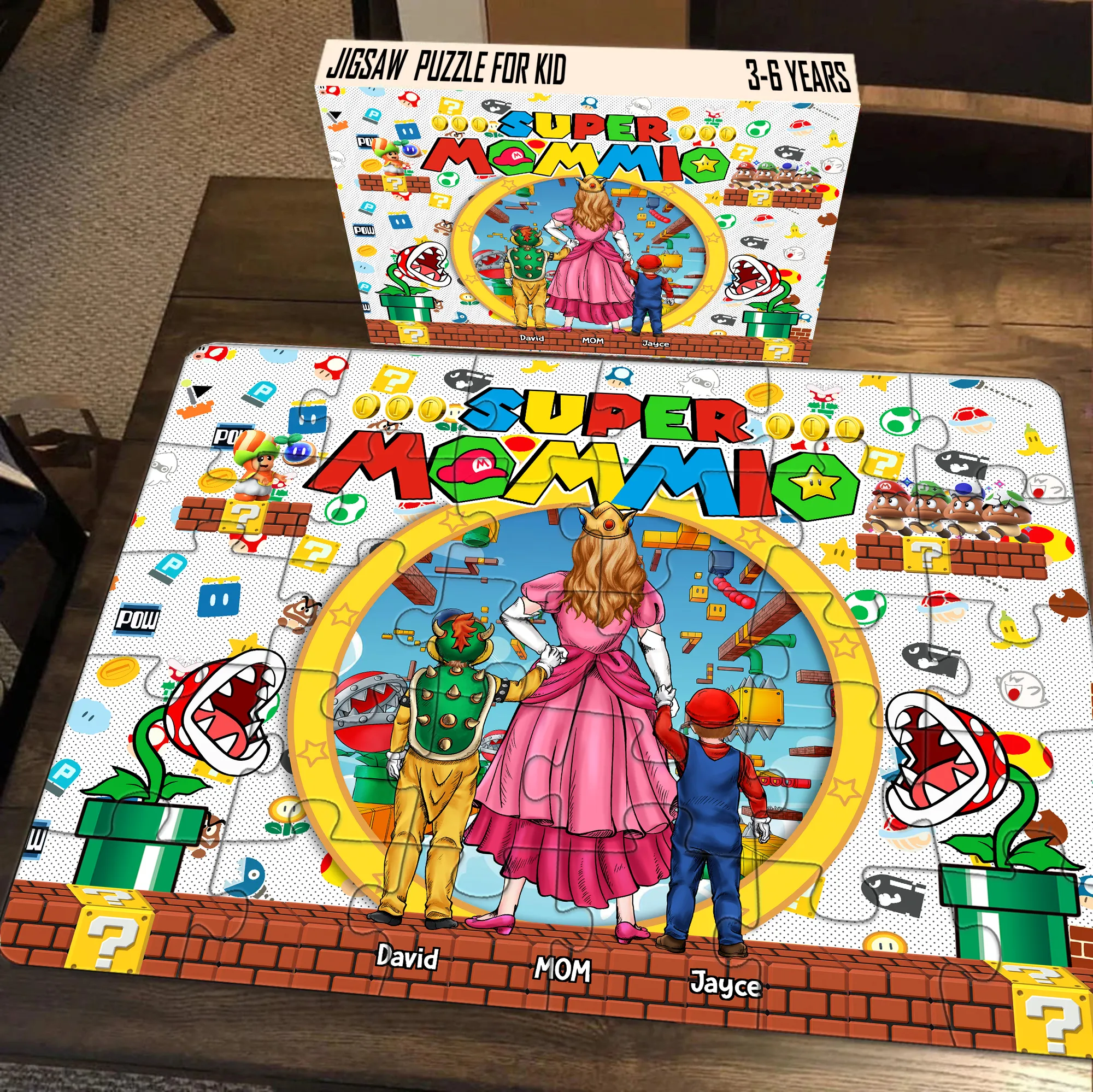 Personalized Super Mommio Puzzle Gift for Mom - Fun Family Activity