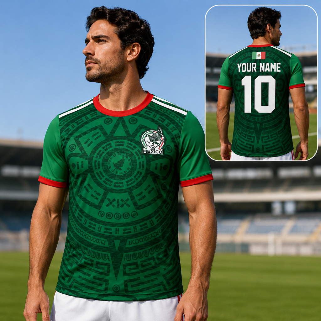 Personalized Mexico Soccer Jersey Custom Name Gift for Fans