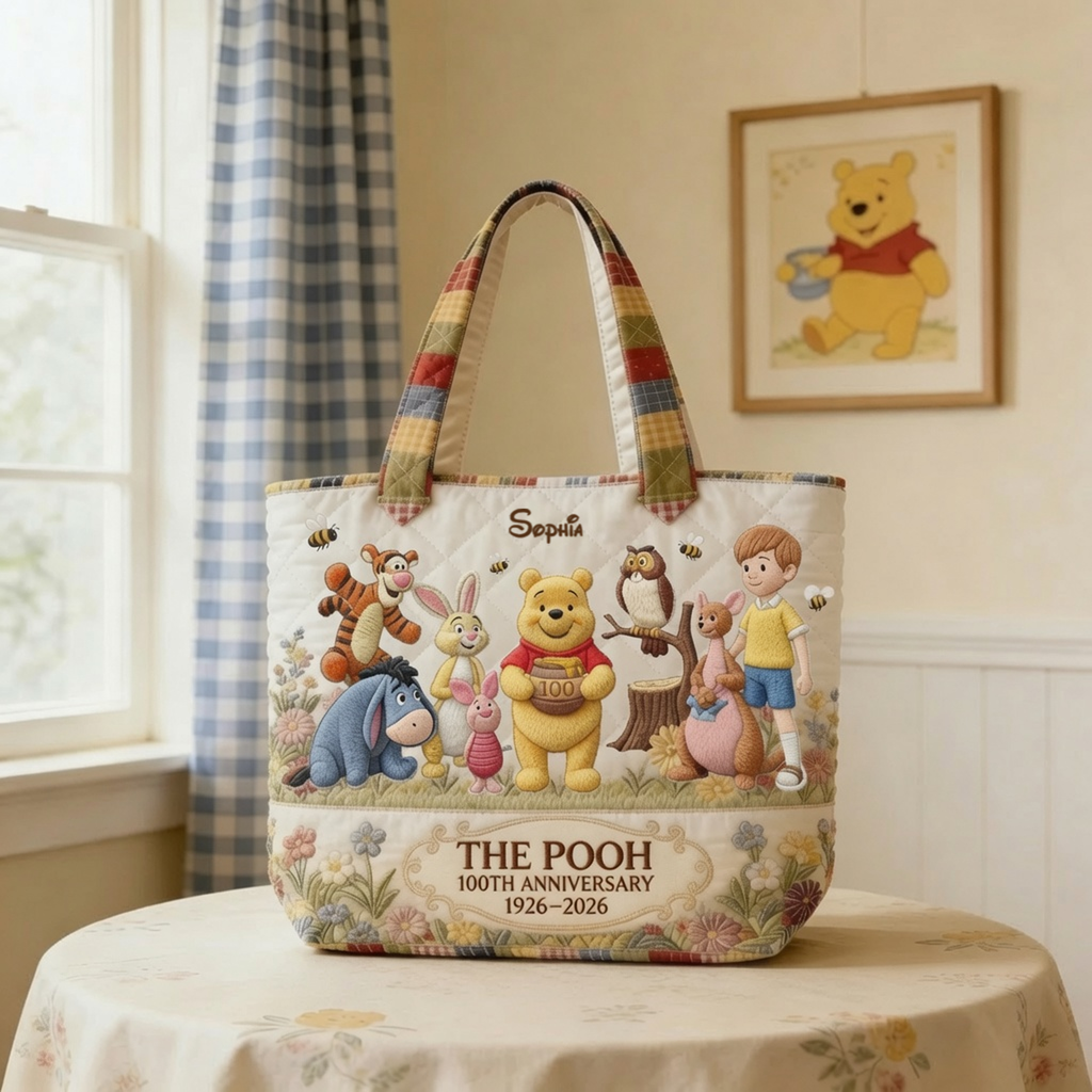 Personalized 100th Anniversary Quilted Tote Bag for Movie Fans