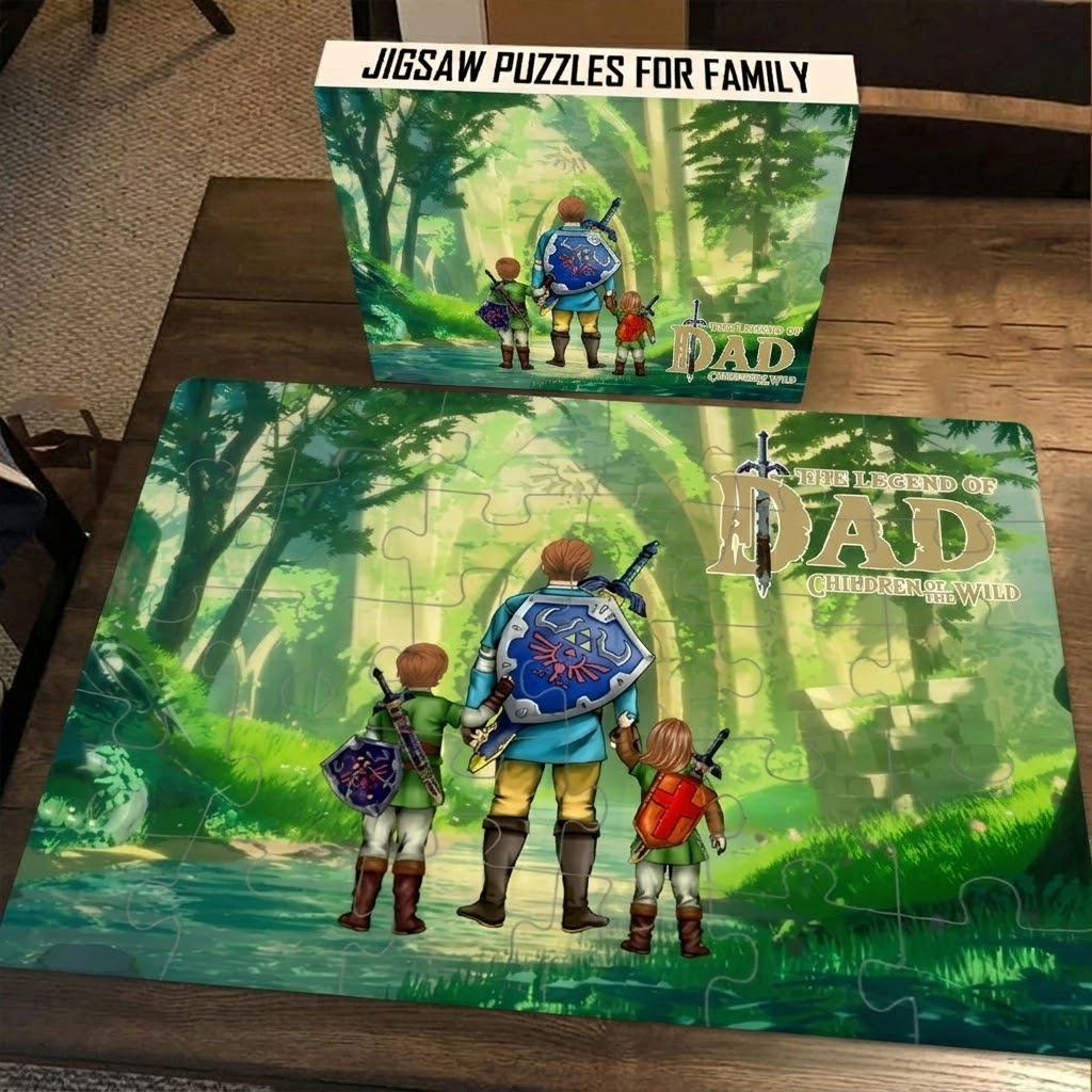 Personalized Fantasy Adventure Puzzle Gift for Dad