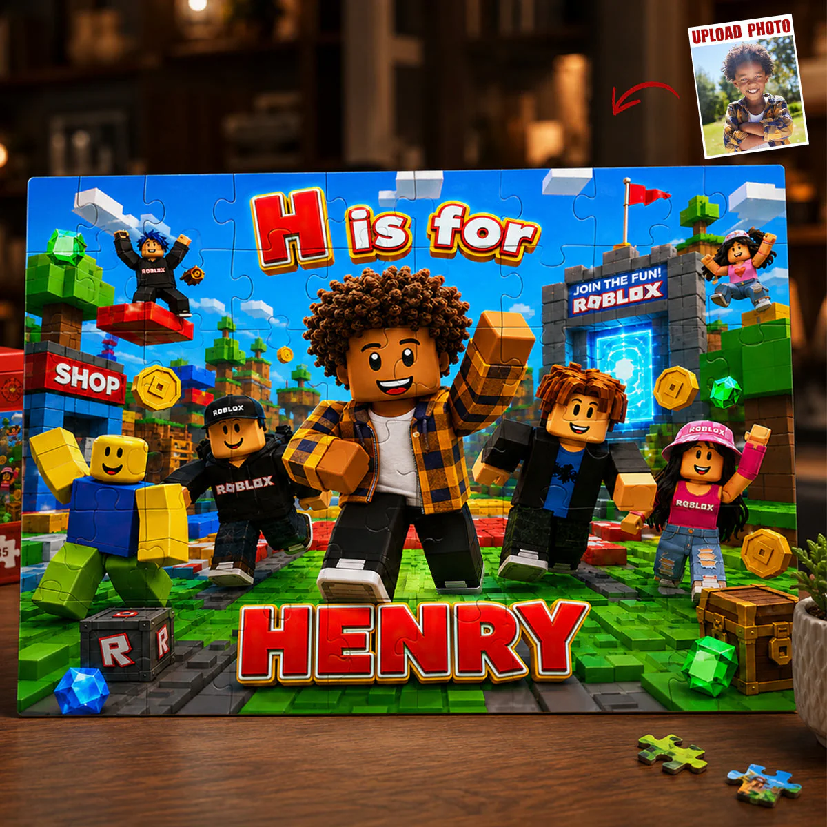 Personalized Custom Photo Puzzle for Kids - Unique Gift Idea Puzzle GradoCreations