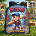 Personalized Superhero Kids Backpack, Lunch Bag, Pencil Case & Water Bottle Gift for Back to School School Backpack GradoCreations