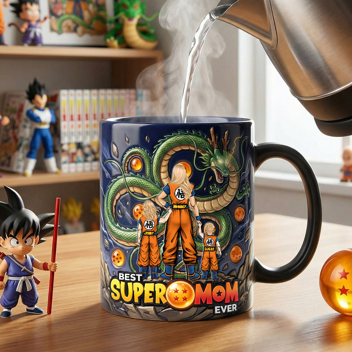 Personalized Dragon Ball Mug Best Supermom Ever Gift for Mom