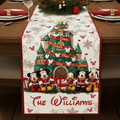Personalized Christmas Quilt Table Runner Custom Name Family Gift Quilt Table Runner GradoCreations