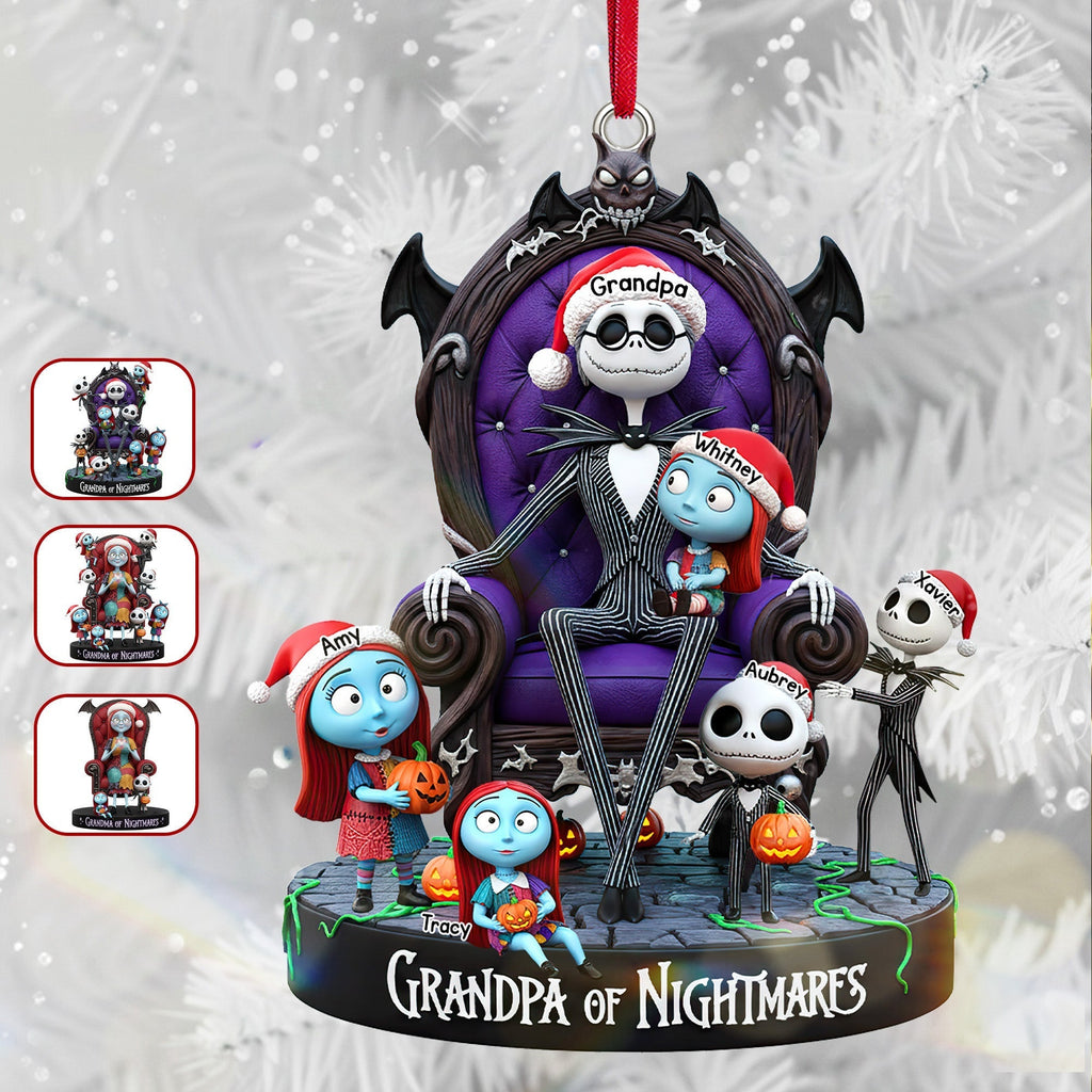 Personalized Acrylic Christmas Ornament for Grandpa, Grandma, Horror Lovers Gift