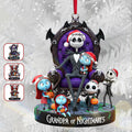 Personalized Acrylic Christmas Ornament for Grandpa, Grandma, Horror Lovers Gift