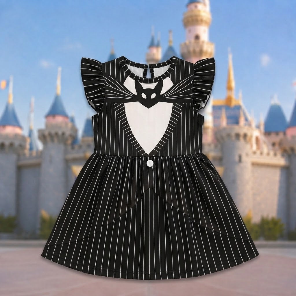 Personalized Jack Skellington Costume Dress for Kids - Halloween Gift Kid Dress GradoCreations