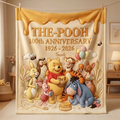 Personalized Winnie the Pooh 100th Anniversary Blanket Gift for Fans