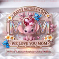 Personalized Acrylic Plaque 'We Love You Mom' Custom Name Gift for Mother's Day Acrylic Plaque GradoCreations