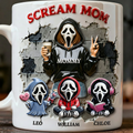 Personalized Scream Mom Coffee Mug Halloween Gift for Mom Mug GradoCreations