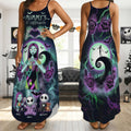 Personalized Spooky Maxi Dress for Mom with Custom Names | Gift for Movie Fans