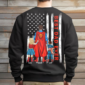Personalized Superhero T-Shirt Best Dad Ever Gift for Father's Day