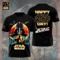 Personalized Happy Star Wars Day All Over Shirt Gift for Movie Fans