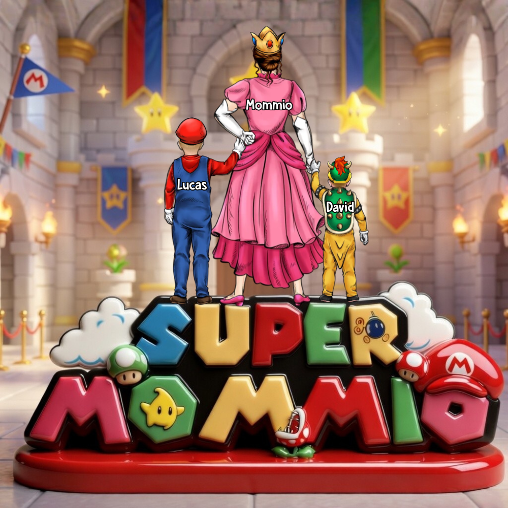 Personalized Super Mommio Acrylic Plaque Gift for Mom