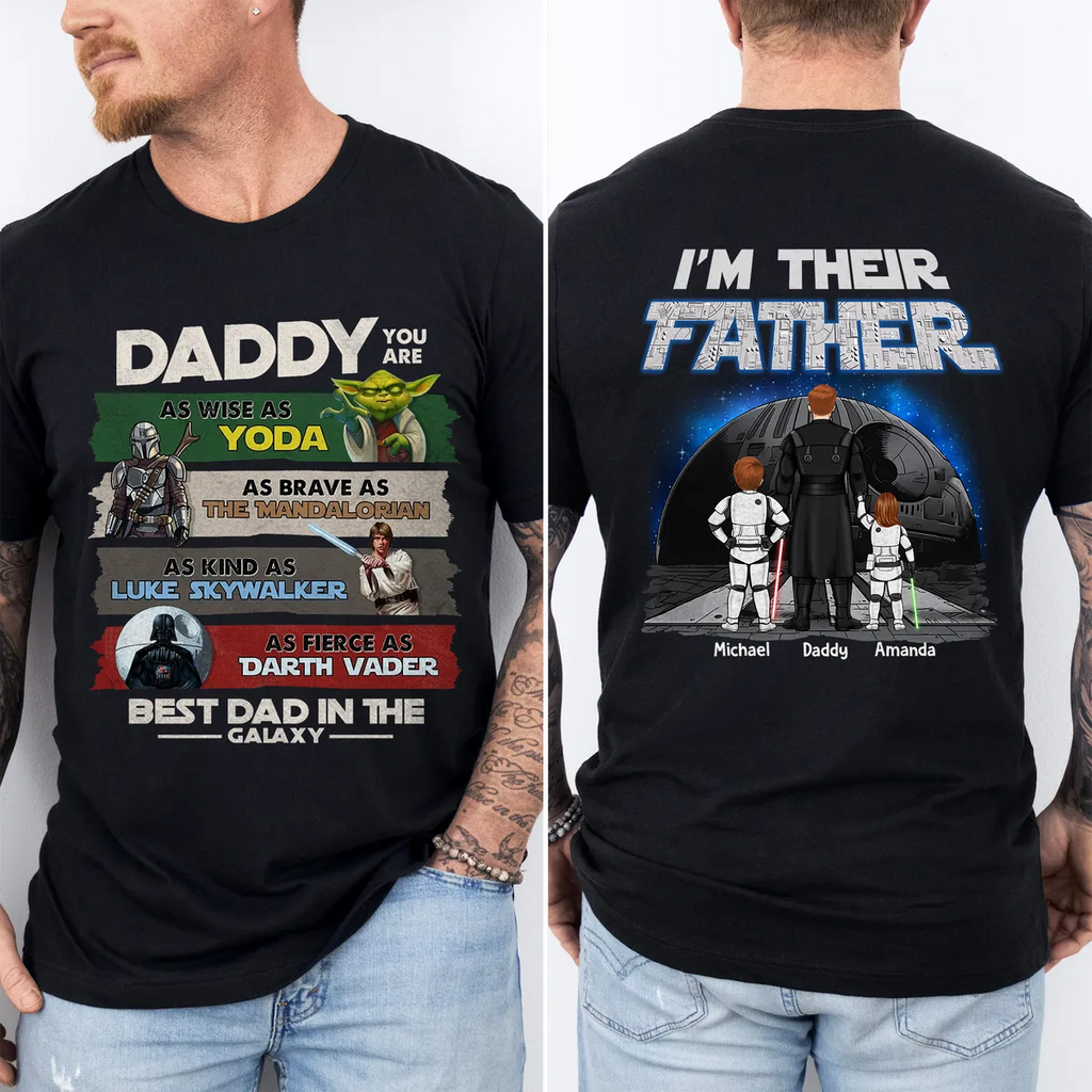 Personalized Dad Shirt Funny Star Wars Theme Custom Gift