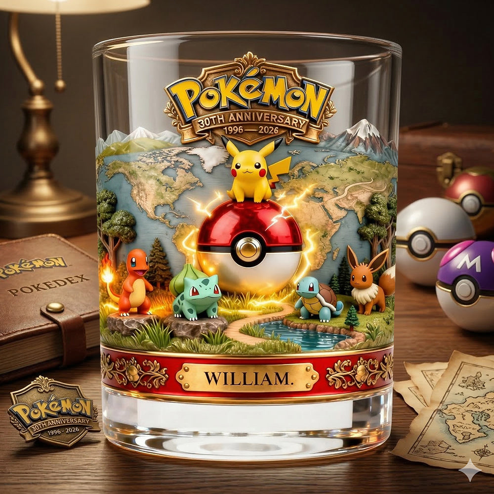 Personalized Whiskey Glass 30th Anniversary Gift for Movie Fans