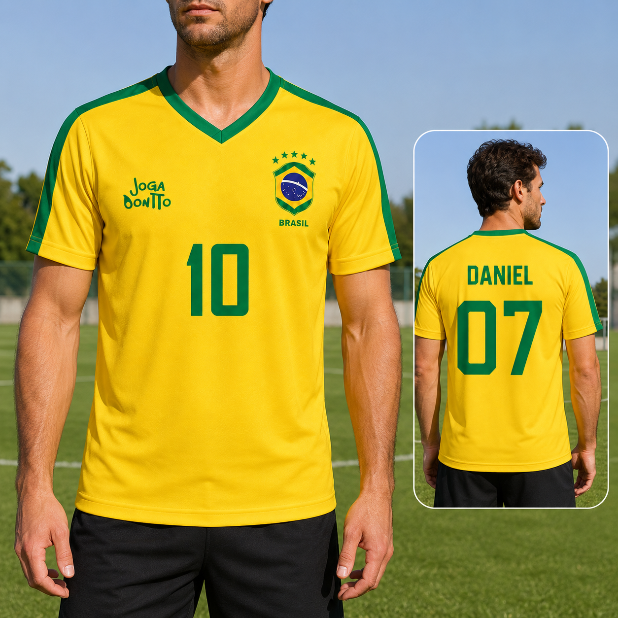 Personalized Brazil Soccer Jersey Custom Name Gift for Fans
