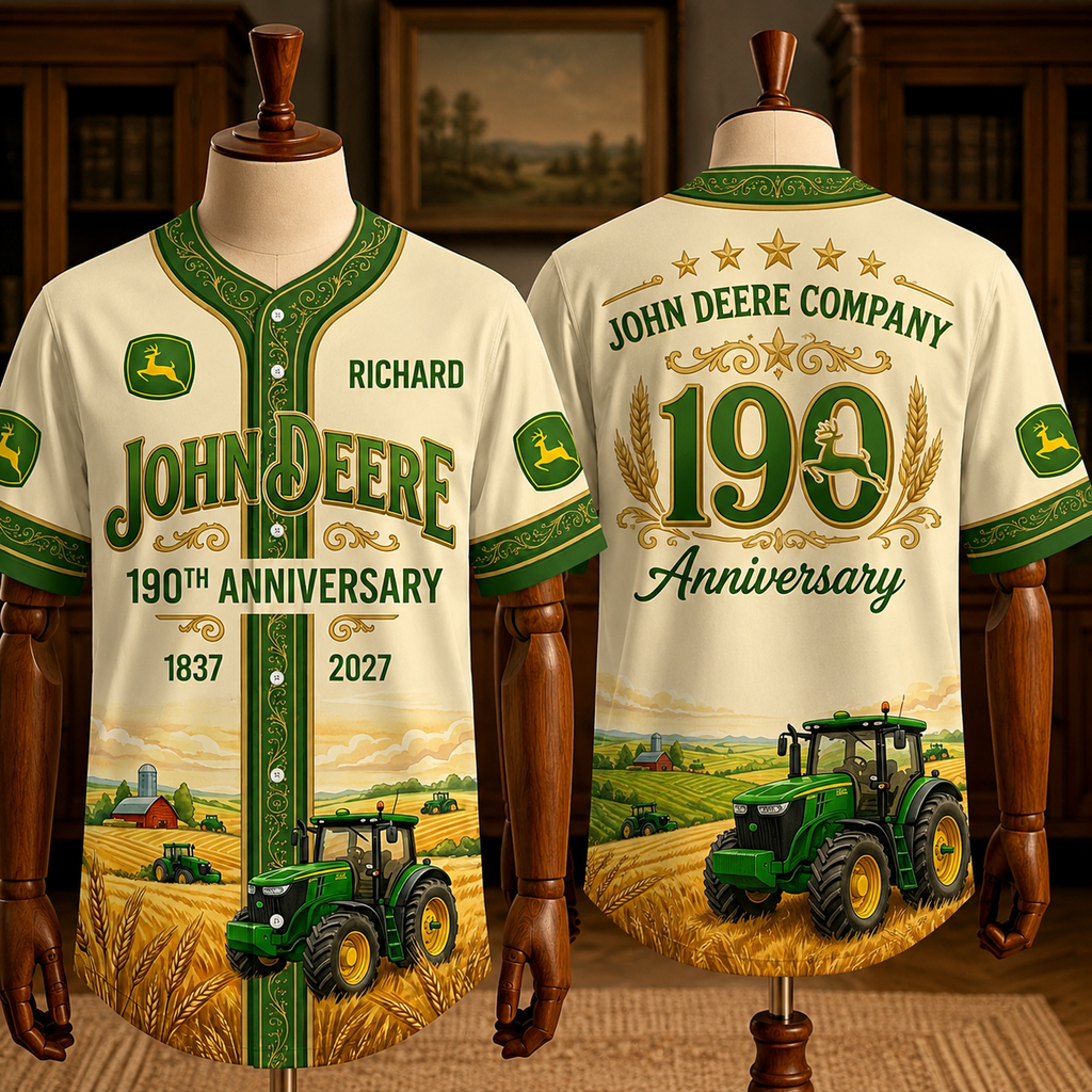 Personalized 190th Anniversary Baseball Jersey Gift for Farmer Dad