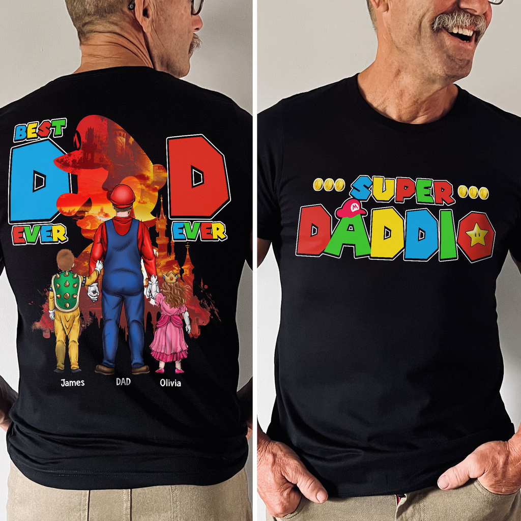 Personalized Best Dad Ever Shirt Custom Name Gift for Dad