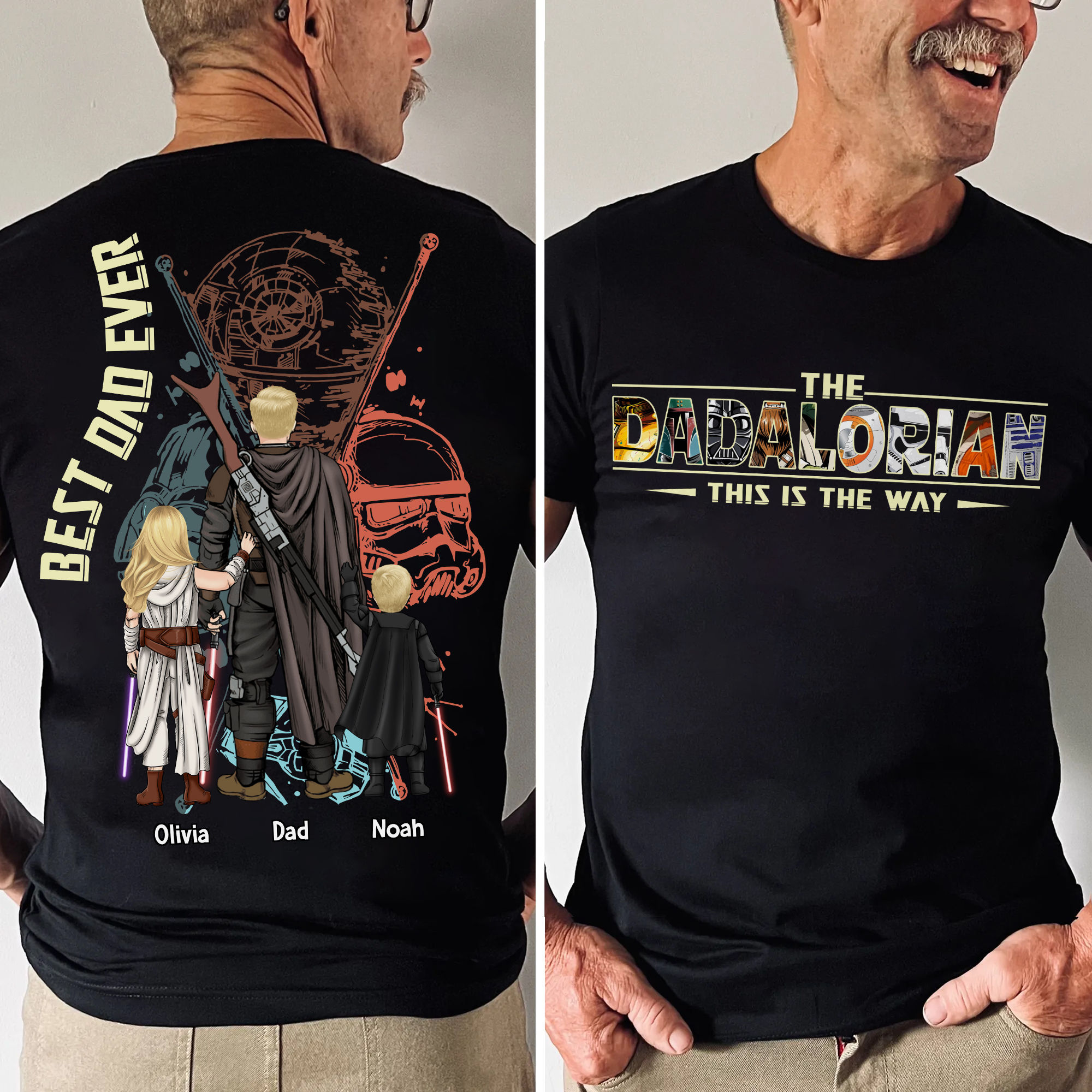 Personalized Dadalorian Shirt Custom Name Gift for Dad