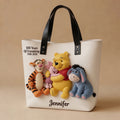 Personalized Winnie the Pooh Tote Bag Custom Name Gift for Movie Fans