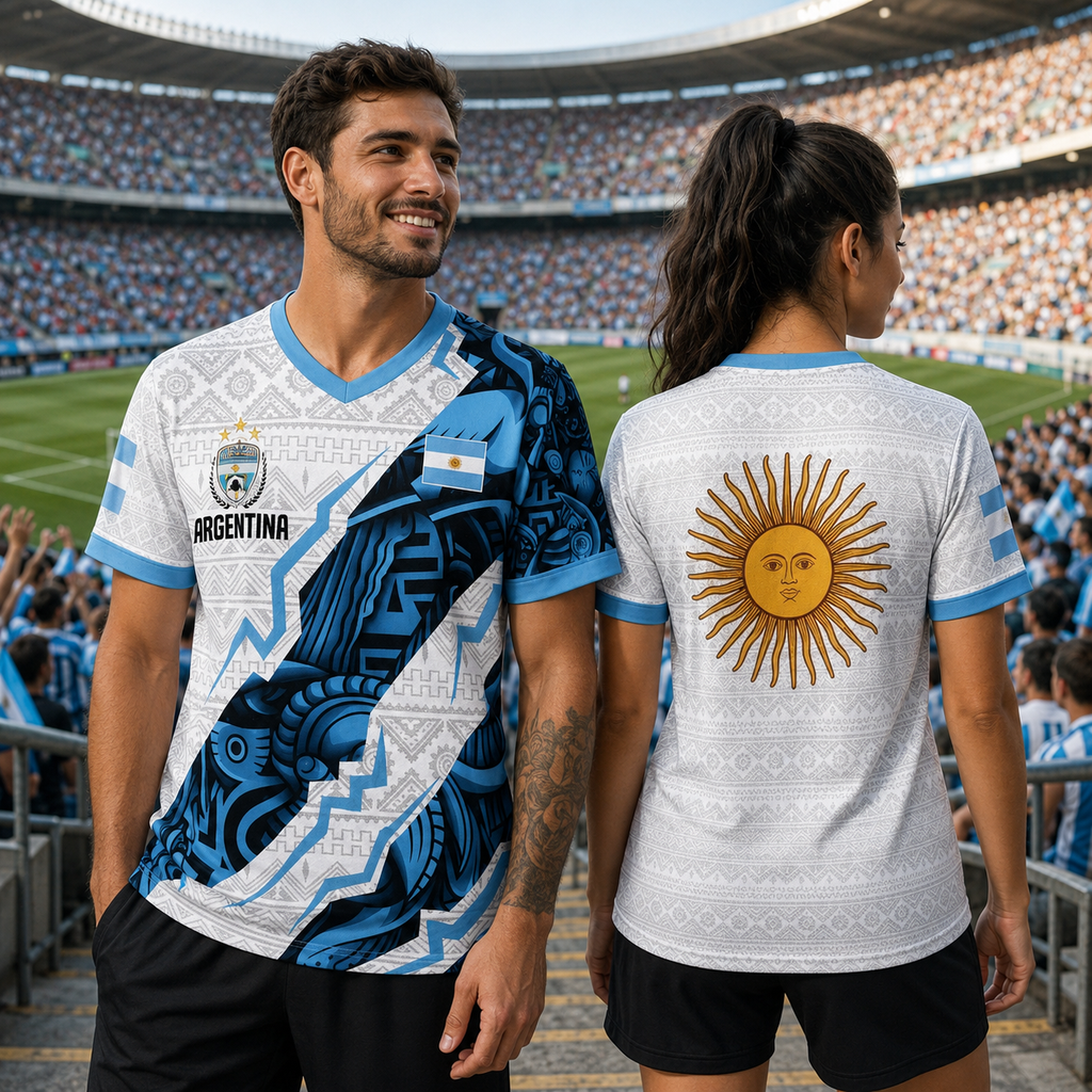 Personalized Argentina Soccer Jersey Custom Name Football Gift for Fans