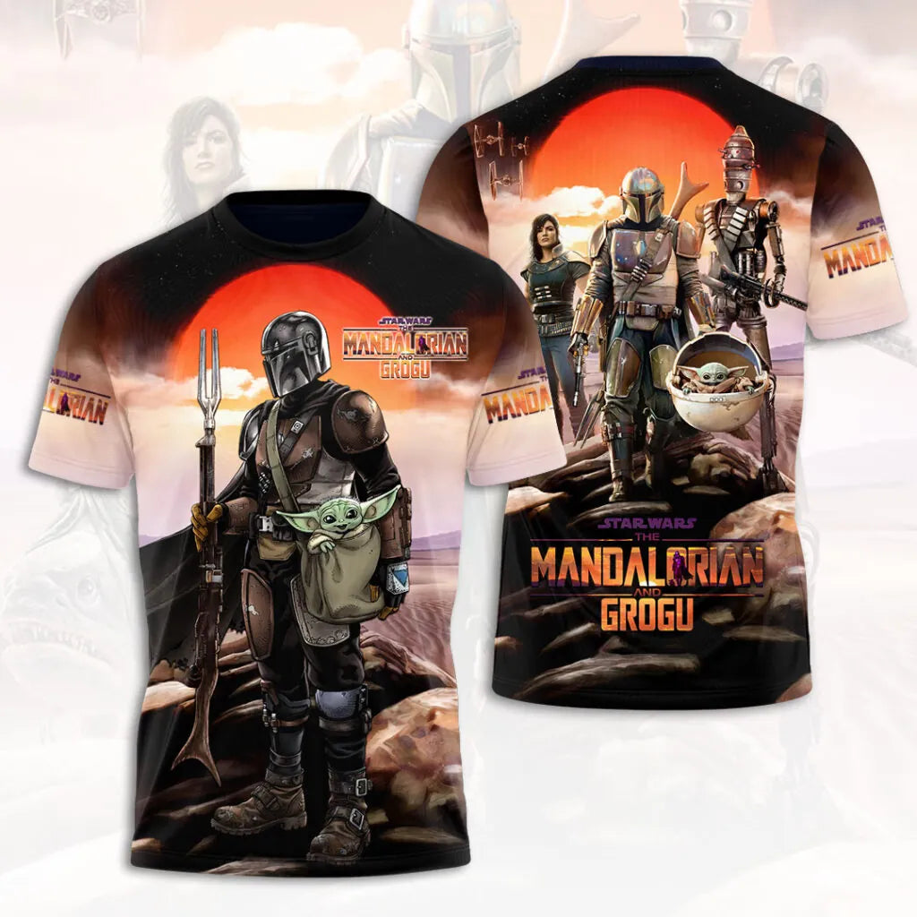 Personalized Mandalorian All Over Print Shirt Gift for Movie Fans