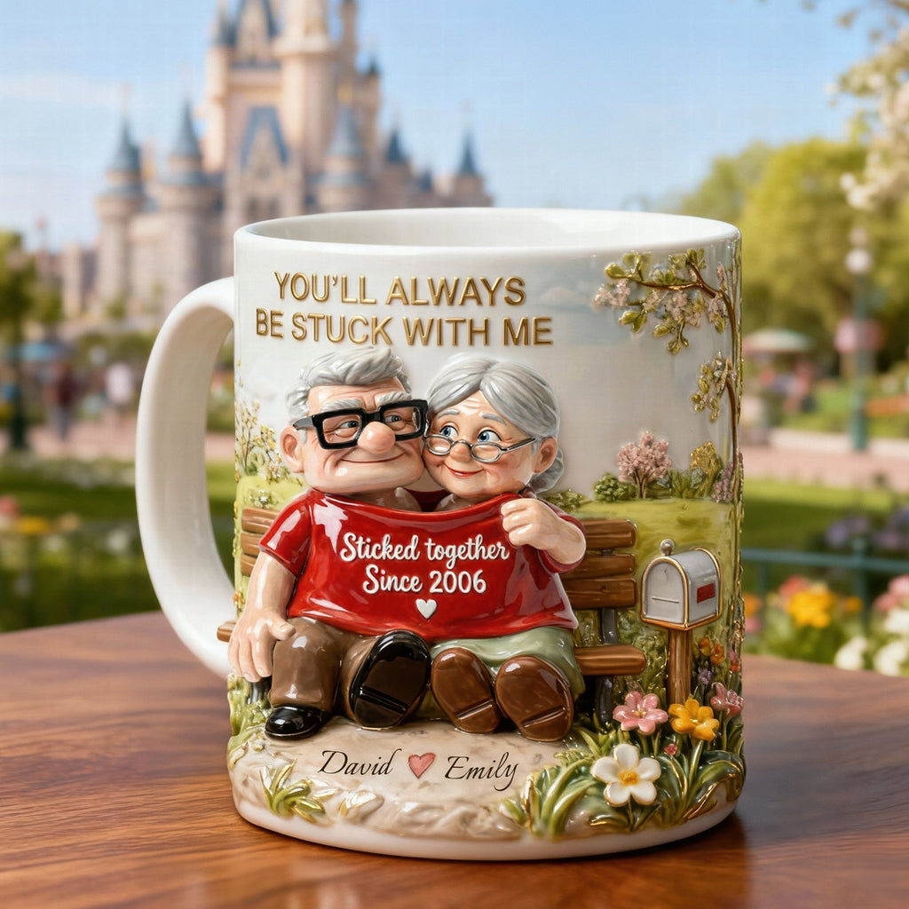 Personalized Couple Mug You'll Always Be Stuck With Me Gift