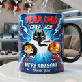Personalized Color Changing Mug for Dad - Superhero Theme Gift