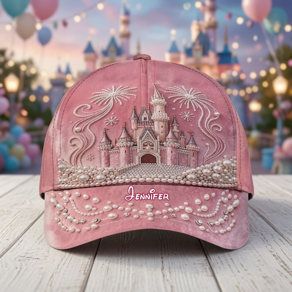 Personalized Magic Castle Cap Custom Name Gift for Her Classic Cap GradoCreations