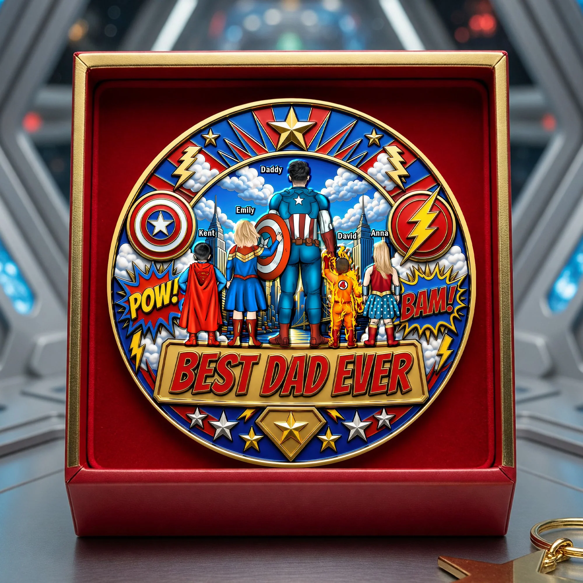 Personalized Best Dad Ever Commemorative Coin Gift for Dad