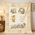 Personalized Winnie the Pooh Blanket Custom Name Gift for Movie Fans