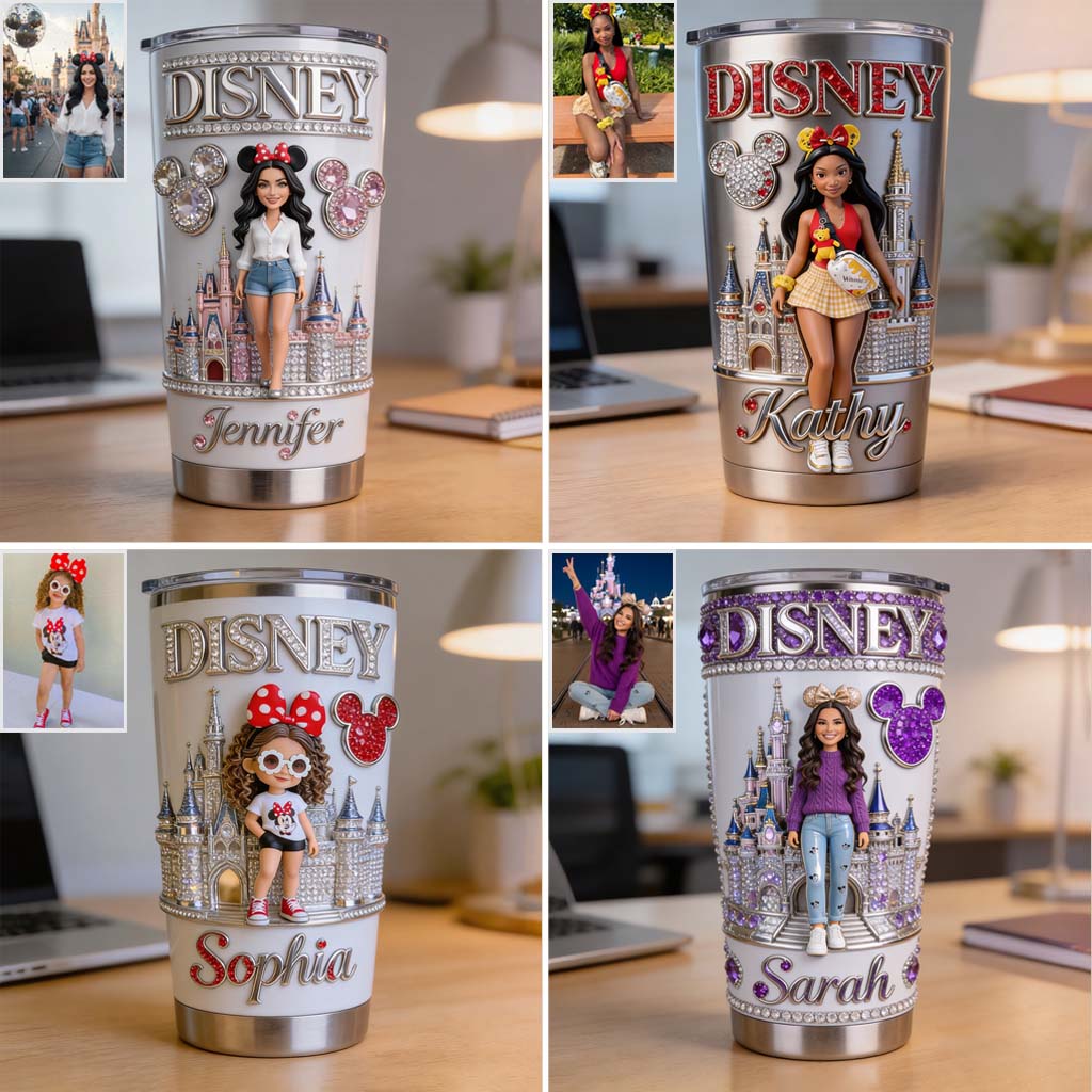 Personalized Disney Photo Tumbler Custom Gift for Her