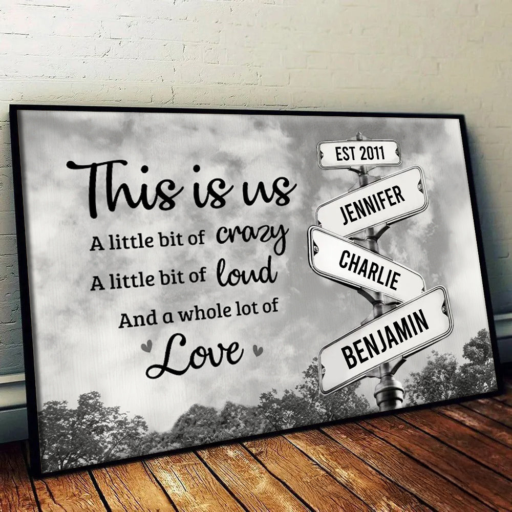 Personalized Family Quote Canvas Sign Custom Name Gift