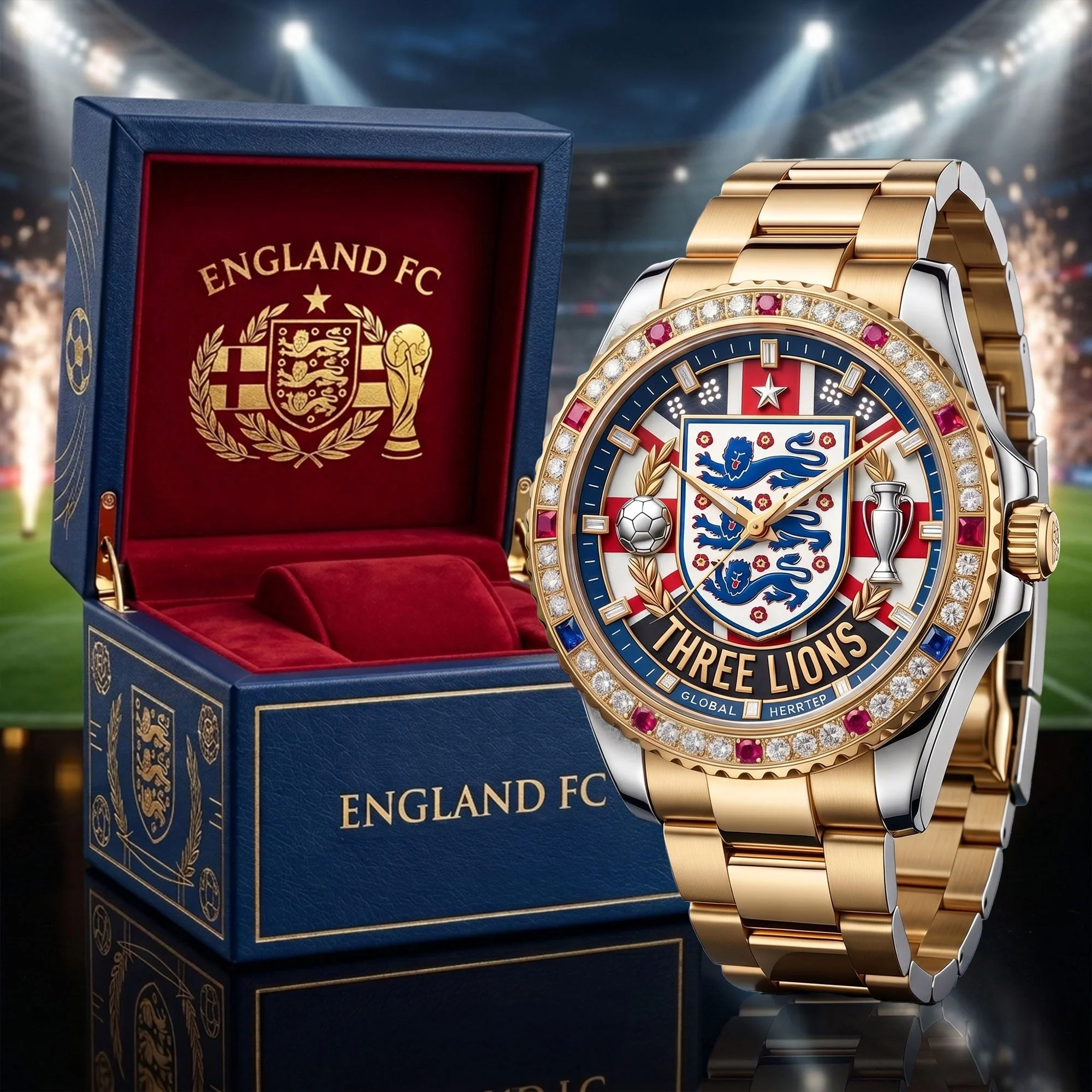 Men's Soccer Championship Wrist Watch Customizable Gift for Him