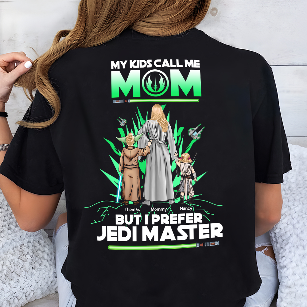 Personalized Jedi Master Mom Shirt Custom Names Gift for Mom