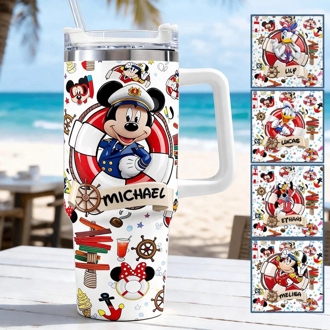 Personalized Disney-Style Stainless Steel Tumbler with Name - Gift for Fans